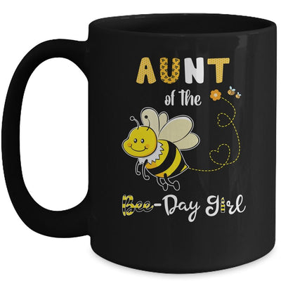 Aunt Of The Bee Birthday Girl Family Matching Mug-Coffee Mug-Mug-Black