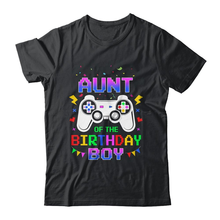 Aunt Of The Birthday Boy Video Gamer-T-Shirt & Hoodie-Classic T-Shirt-Black