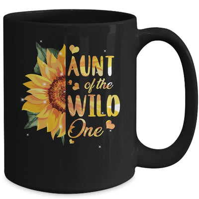 Aunt Of The Wild One 1st Birthday Sunflower Mug-Coffee Mug-