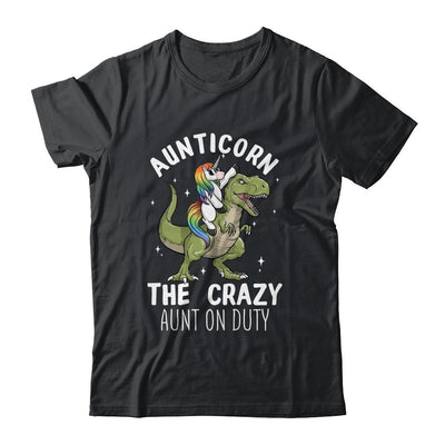 Aunticorn Crazy Aunt Auntie Aunt T-Rex Unicorn-T-Shirt & Tank Top-Classic T-Shirt-Black