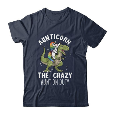 Aunticorn Crazy Aunt Auntie Aunt T-Rex Unicorn-T-Shirt & Tank Top-Classic T-Shirt-Navy