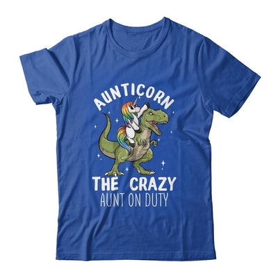 Aunticorn Crazy Aunt Auntie Aunt T-Rex Unicorn-T-Shirt & Tank Top-Classic T-Shirt-Royal
