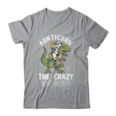 Aunticorn Crazy Aunt Auntie Aunt T-Rex Unicorn-T-Shirt & Tank Top-Classic T-Shirt-Sport Grey