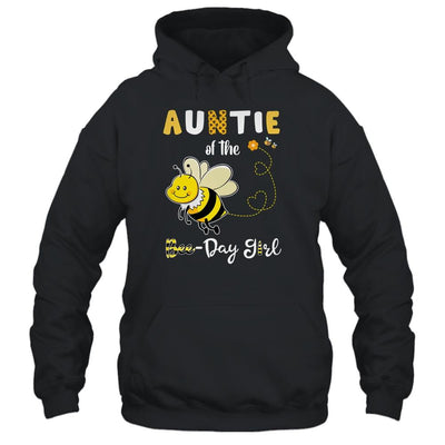 Auntie Of The Bee Birthday Girl Family Matching-T-Shirt & Hoodie-Pullover Hoodie-Black