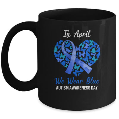 Autism Awareness Day We Wear Blue In April Autism Warriors Mug-Coffee Mug-Mug-Black