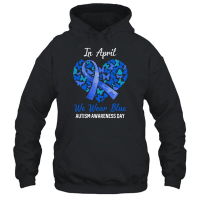 Autism Awareness Day We Wear Blue In April Autism Warriors-T-Shirt & Hoodie-Pullover Hoodie-Black