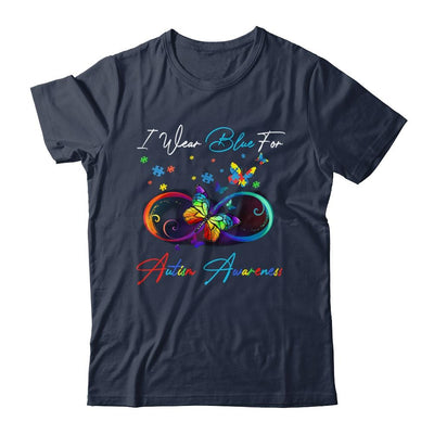 Autism Awareness I Wear Blue For Autism Awareness-T-Shirt & Hoodie-Classic T-Shirt-Navy