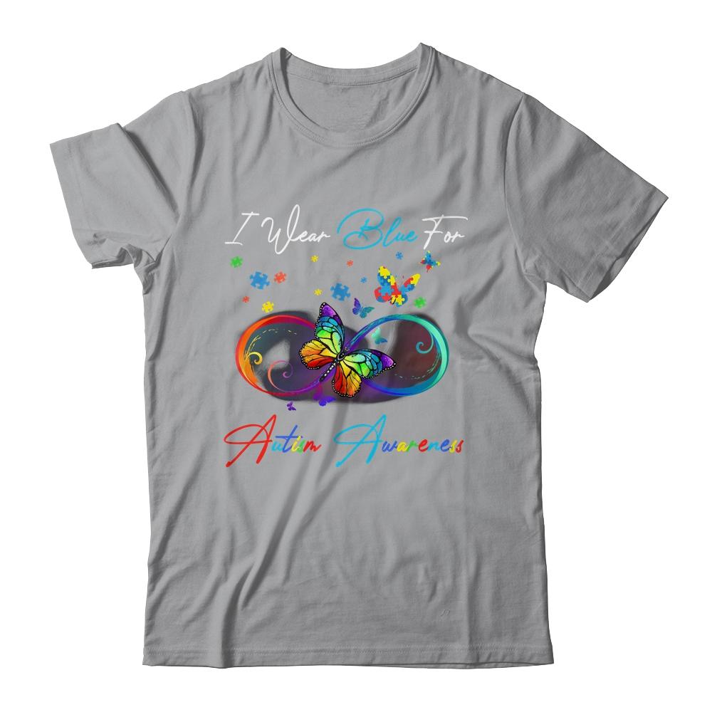 Autism Awareness I Wear Blue For Autism Awareness-T-Shirt & Hoodie-Classic T-Shirt-Sport Grey