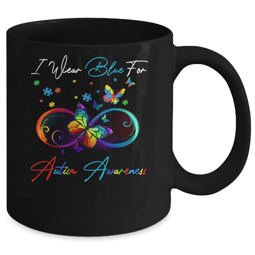 Autism Awareness I Wear Blue For Autism Awareness Mug-Coffee Mug-