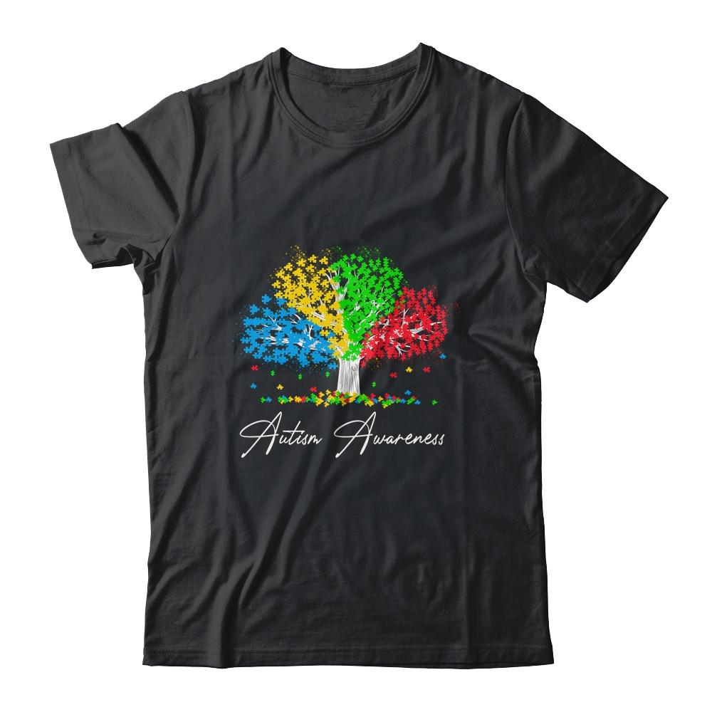 Autism Awareness Rainbow Tree Grow Your Awareness