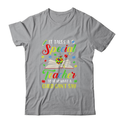 Autism Awareness Teacher It Takes A Special Teacher-T-Shirt & Hoodie-Classic T-Shirt-Sport Grey