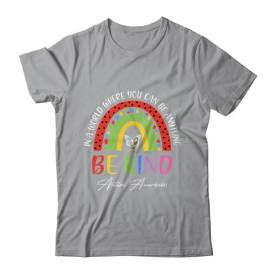 Autism Daughter Son Child Mom Be Kind Rainbow-T-Shirt & Hoodie-Classic T-Shirt-Sport Grey
