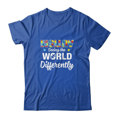 Autism Seeing The World Differently Upside Autism Awareness-T-Shirt & Hoodie-Classic T-Shirt-Royal
