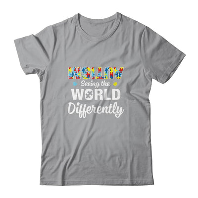 Autism Seeing The World Differently Upside Autism Awareness-T-Shirt & Hoodie-Classic T-Shirt-Sport Grey