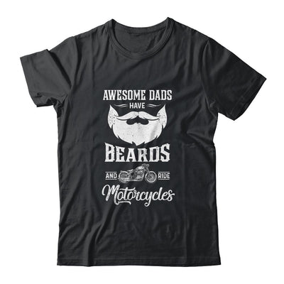Awesome Dads Have Beards And Ride Motorcycles Best Biker Dad-T-Shirt & Hoodie-Classic T-Shirt-Black