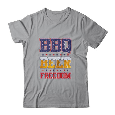BBQ Beer Freedom America USA Party 4th of July-T-Shirt & Tank Top-Classic T-Shirt-Sport Grey