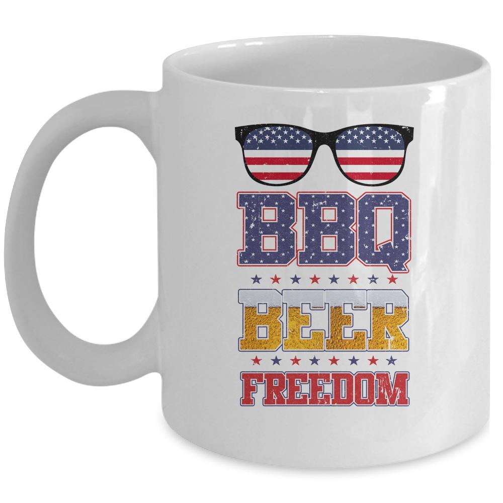 BBQ Beer Freedom Shirt USA America 2022 Proud American Mug