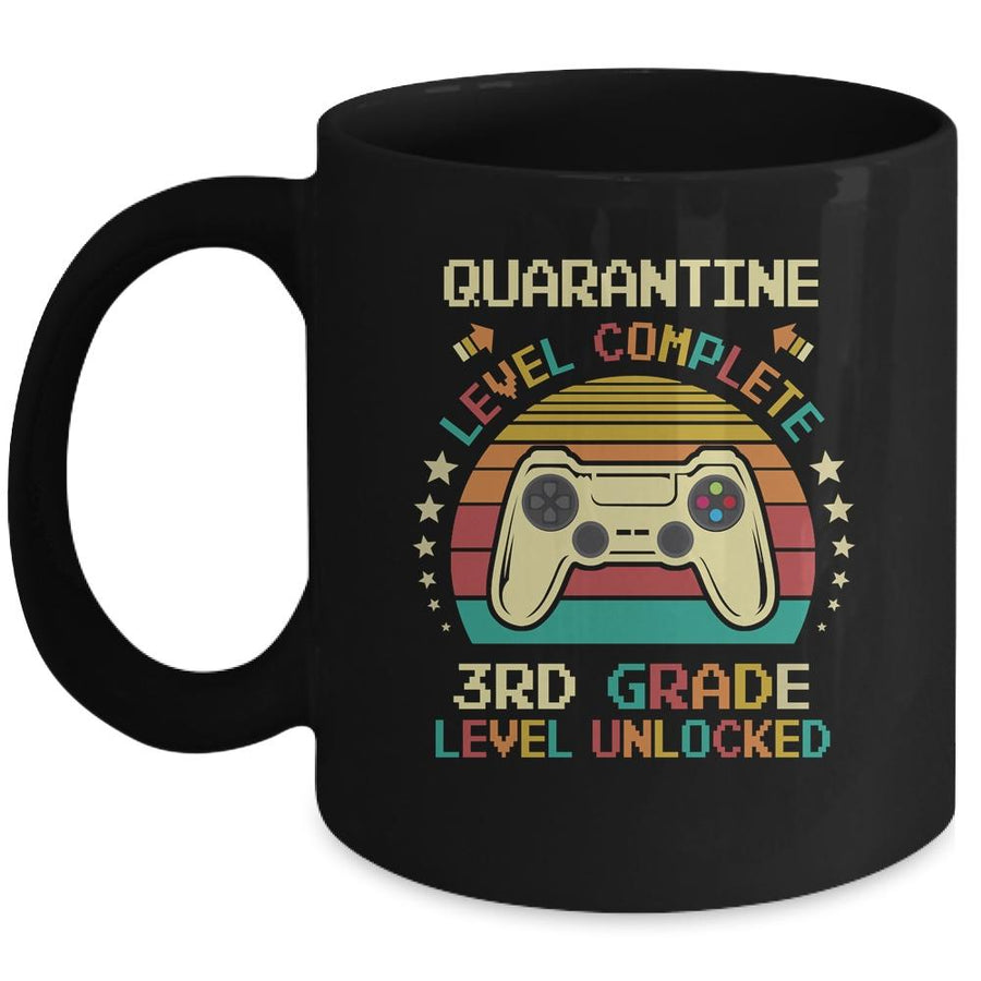 Back To School 2020 Quarantine 3rd Grade Gamer Retro Gaming Mug-Coffee Mug-Mug-Black