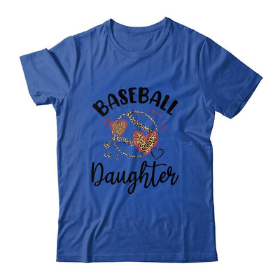 Baseball Daughter Leopard Heart Love-T-Shirt & Tank Top-Classic T-Shirt-Royal
