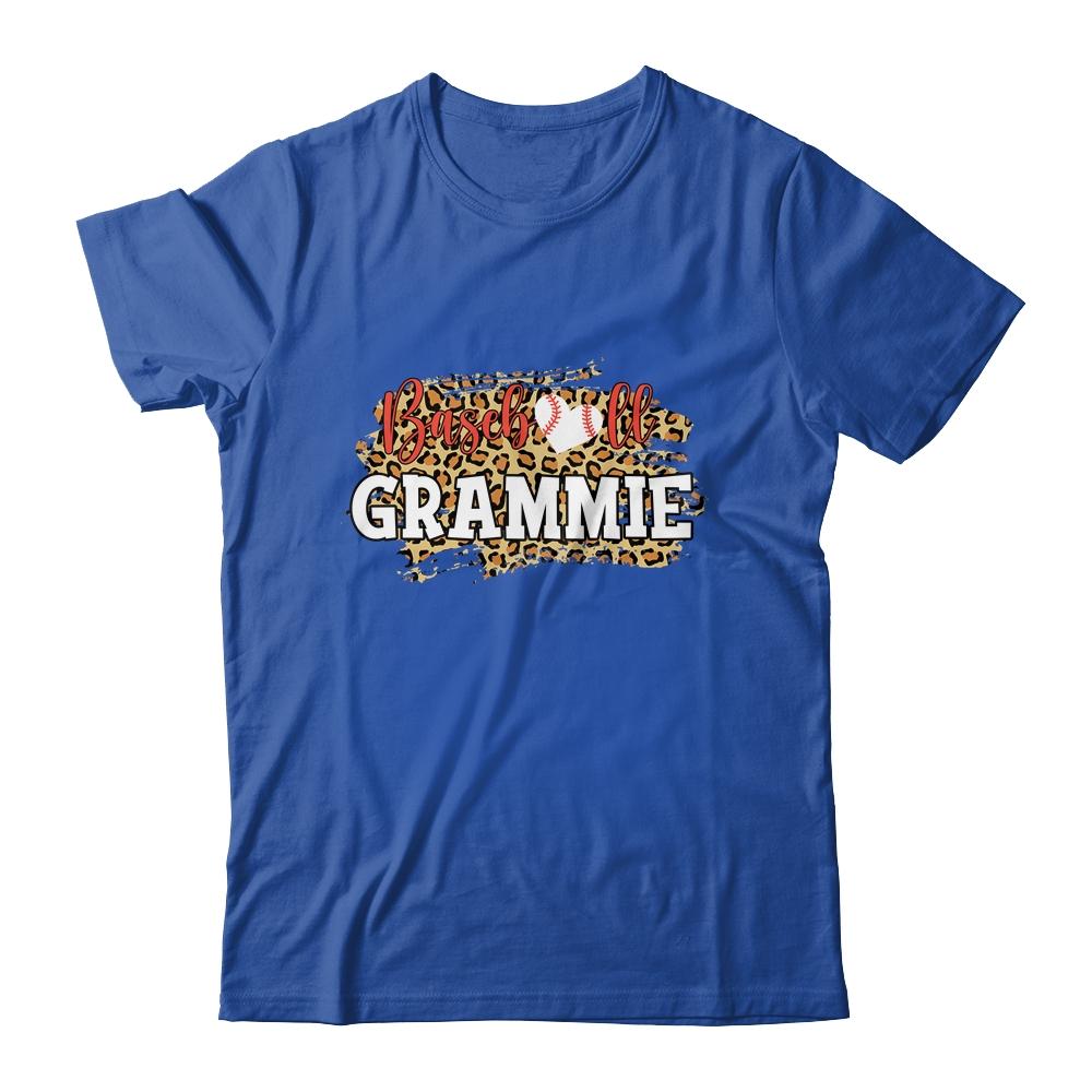 Baseball Grammie Leopard Funny Softball Mother's Day-T-Shirt & Tank Top-Classic T-Shirt-Royal