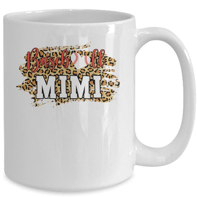 Baseball Mimi Leopard Funny Softball Mother's Day Mug-Coffee Mug-
