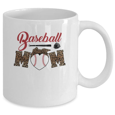 Baseball Mom Leopard Funny Softball Mom Mother's Day Mug-Coffee Mug-