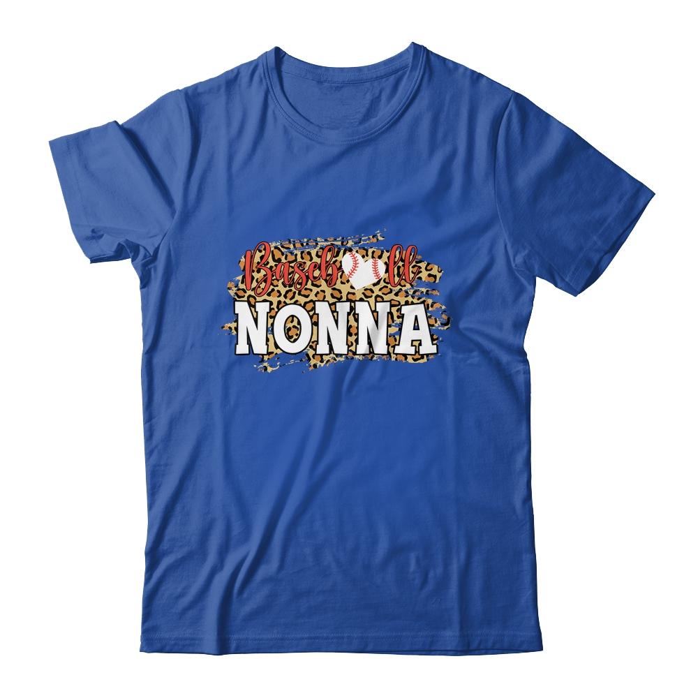 Baseball Nonna Leopard Funny Softball Mother's Day-T-Shirt & Tank Top-Classic T-Shirt-Royal