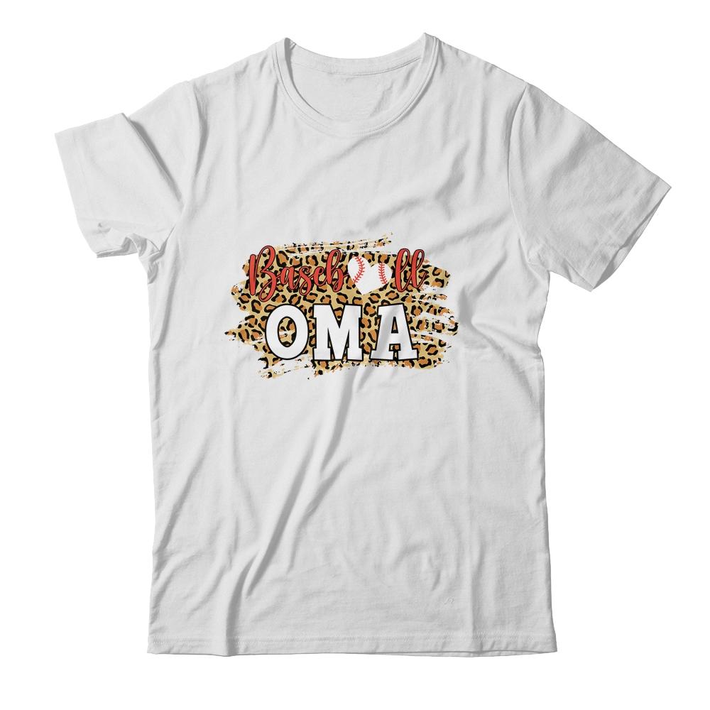 Baseball Oma Leopard Funny Softball Mother's Day