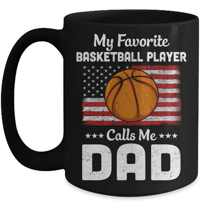 Basketball Dad My Favorite Basketball Player Calls Me Dad Mug-Coffee Mug-Mug-Black