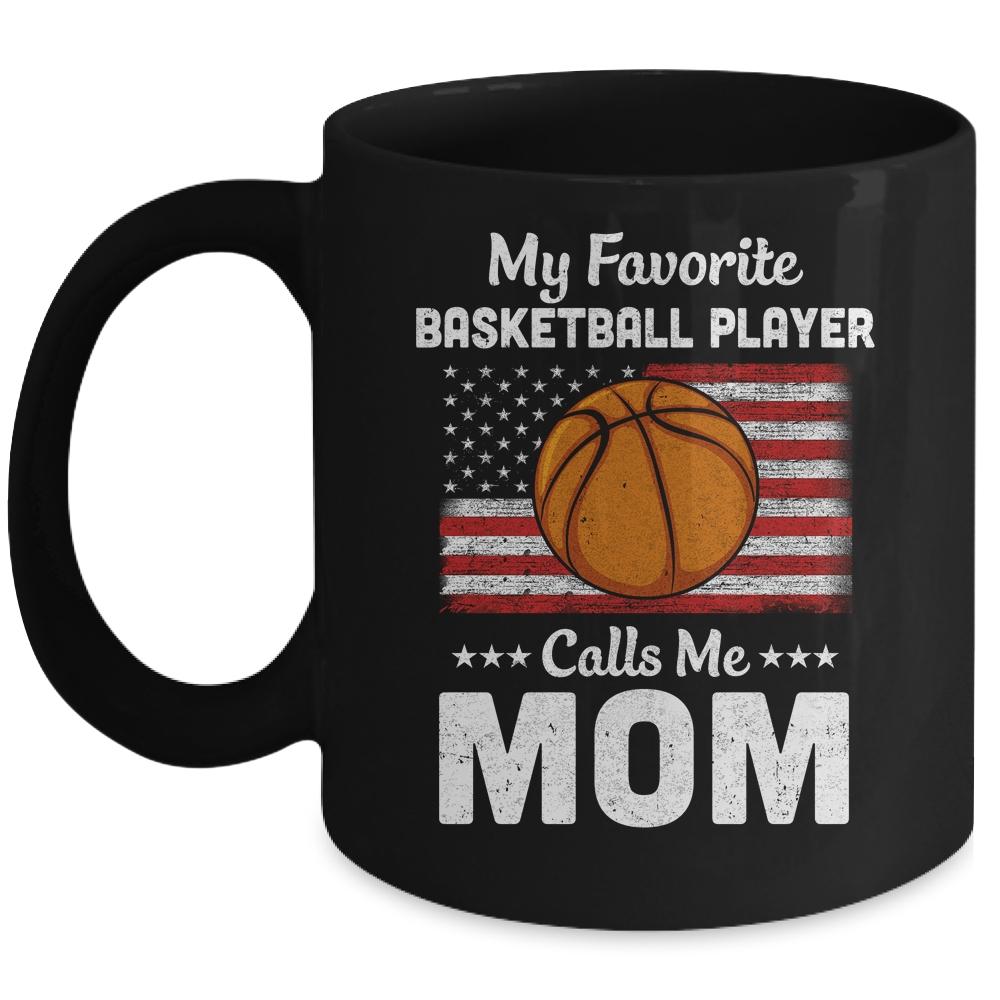 Basketball Mom My Favorite Basketball Player Calls Me Mom Mug-Coffee Mug-Mug-Black