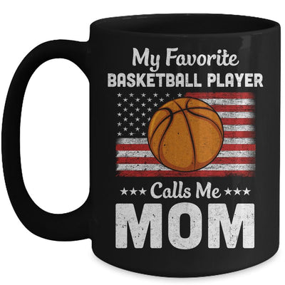 Basketball Mom My Favorite Basketball Player Calls Me Mom Mug-Coffee Mug-Mug-Black