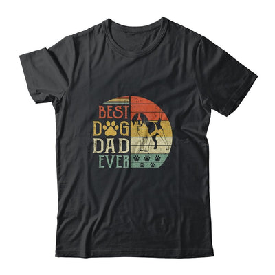 Beagle Best Dog Dad Ever Vintage Father's Day Retro-T-Shirt & Hoodie-Classic T-Shirt-Black