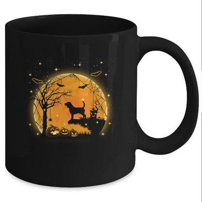 Beagle Dog And Moon Funny Halloween Costume Gift Mug-Coffee Mug-Mug-Black