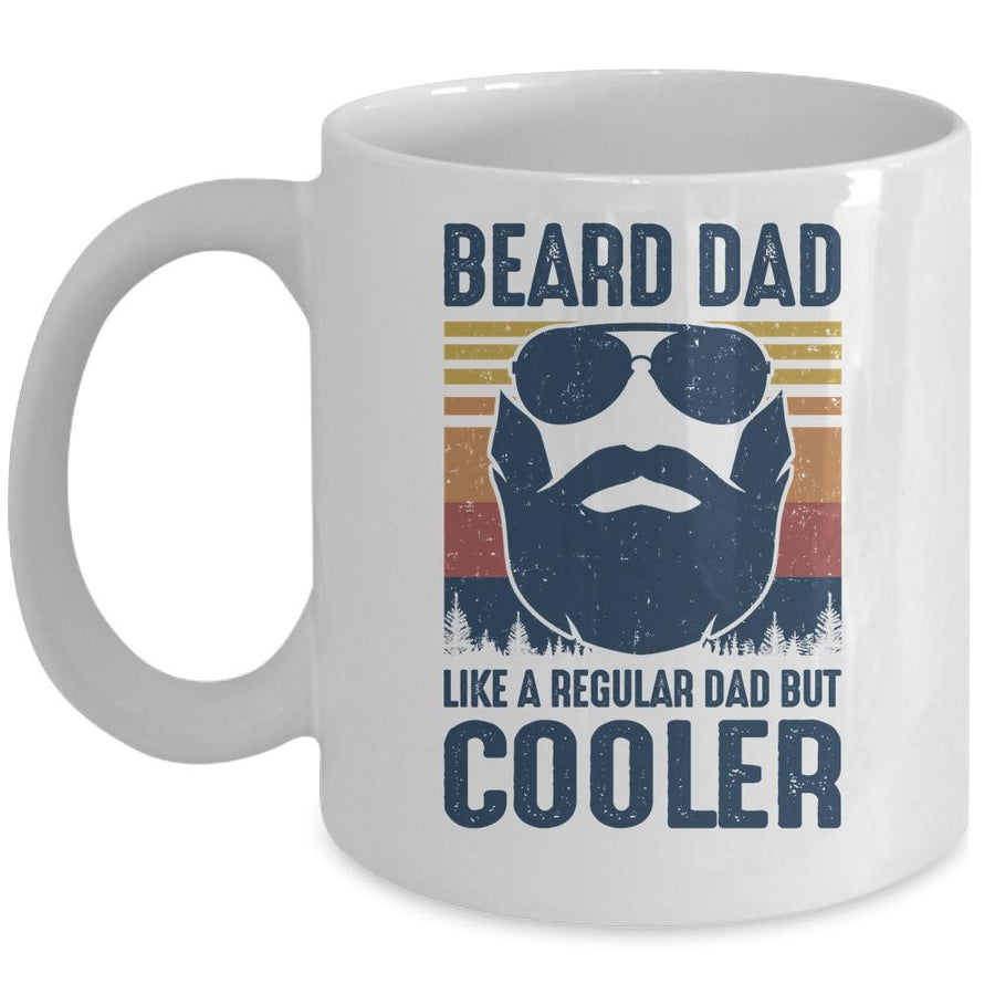 Beard Dad Like A Regular Dad But Cooler Mug-Coffee Mug-Mug-White