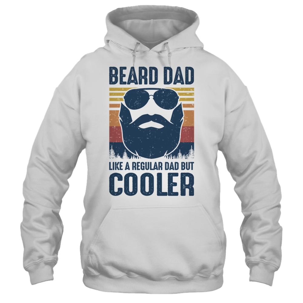 Beard Dad Like A Regular Dad But Cooler-T-Shirt & Hoodie-Pullover Hoodie-White