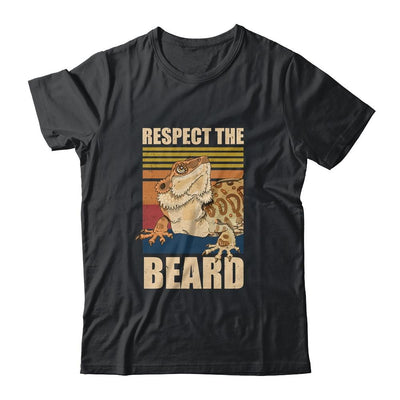 Bearded Dragon Respect The Beard Lizard And Reptile Gift-T-Shirt & Hoodie-Classic T-Shirt-Black