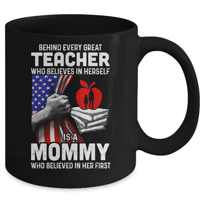 Behind Every Great Teacher Is A Great Dad July Of 4th Mug-Coffee Mug-