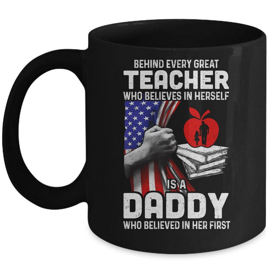Behind Every Great Teacher Is A Great Mom July Of 4th Mug-Coffee Mug-Mug-Black