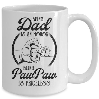 Being Dad Is An Honor Being PawPaw Is Priceless Vintage Mug-Coffee Mug-