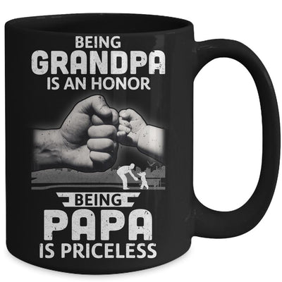 Being Grandpa Is An Honor Being Papa Is Priceless Father Mug-Coffee Mug-