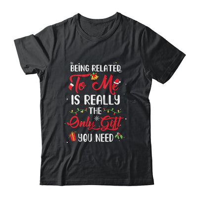 Being Related To Me Cute Christmas Family Xmas Pajama Couple-T-Shirt & Sweatshirt-Classic T-Shirt-Black