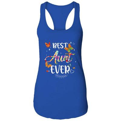 Best Aunt Ever Colored Patterns Mother's Day Aunt Birthday-T-Shirt & Tank Top-Women's Ideal Racerback Tank-Royal