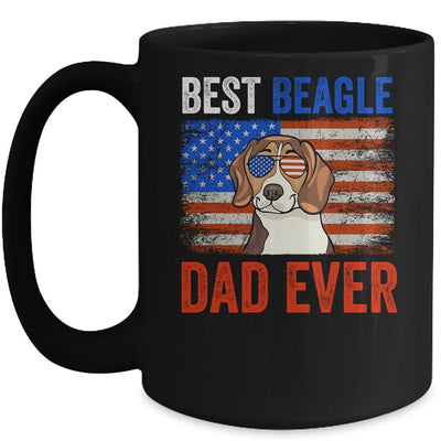 Best Beagle Dad Ever American Flag Fathers Day Mug-Coffee Mug-Mug-Black