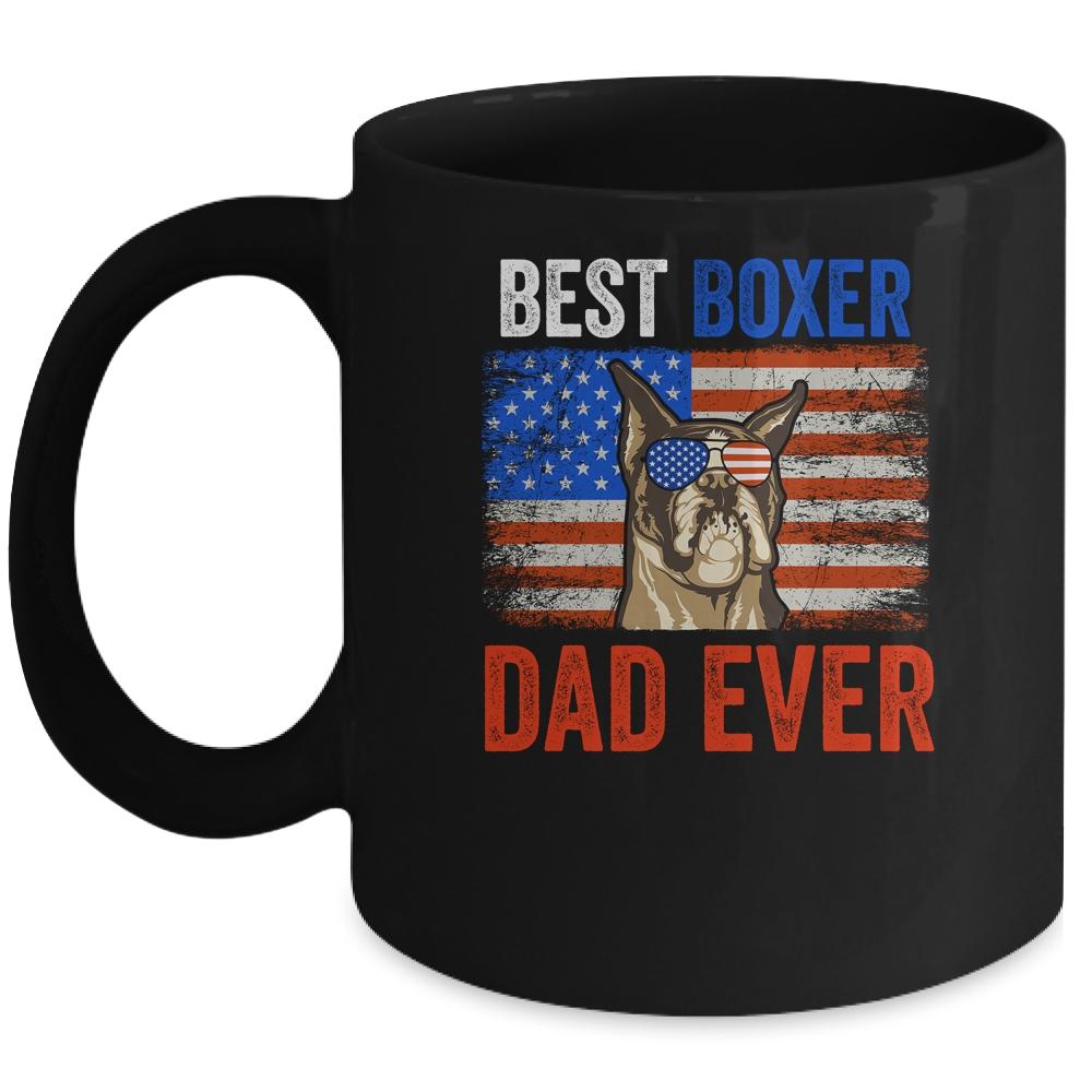 Best Boxer Dad Ever American Flag Fathers Day Mug-Coffee Mug-Mug-Black