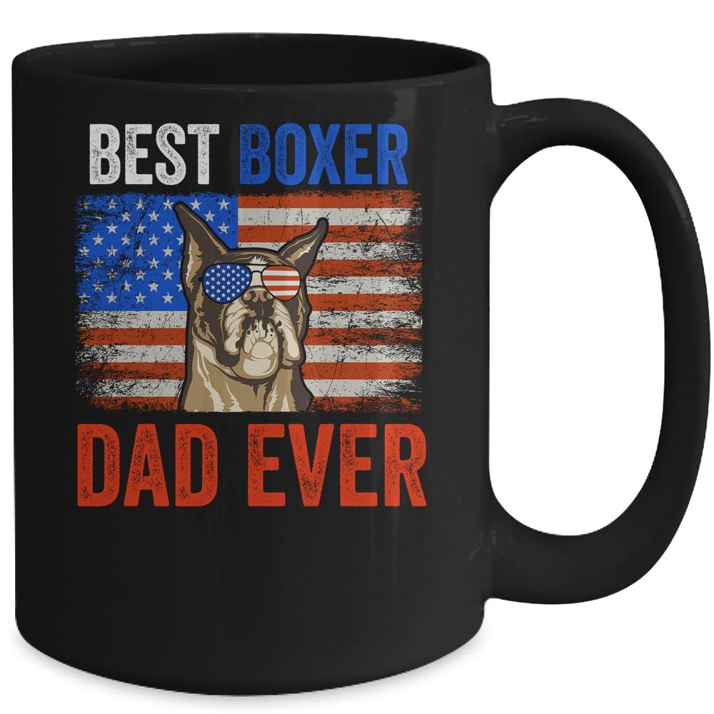 Best Boxer Dad Ever American Flag Fathers Day Mug-Coffee Mug-
