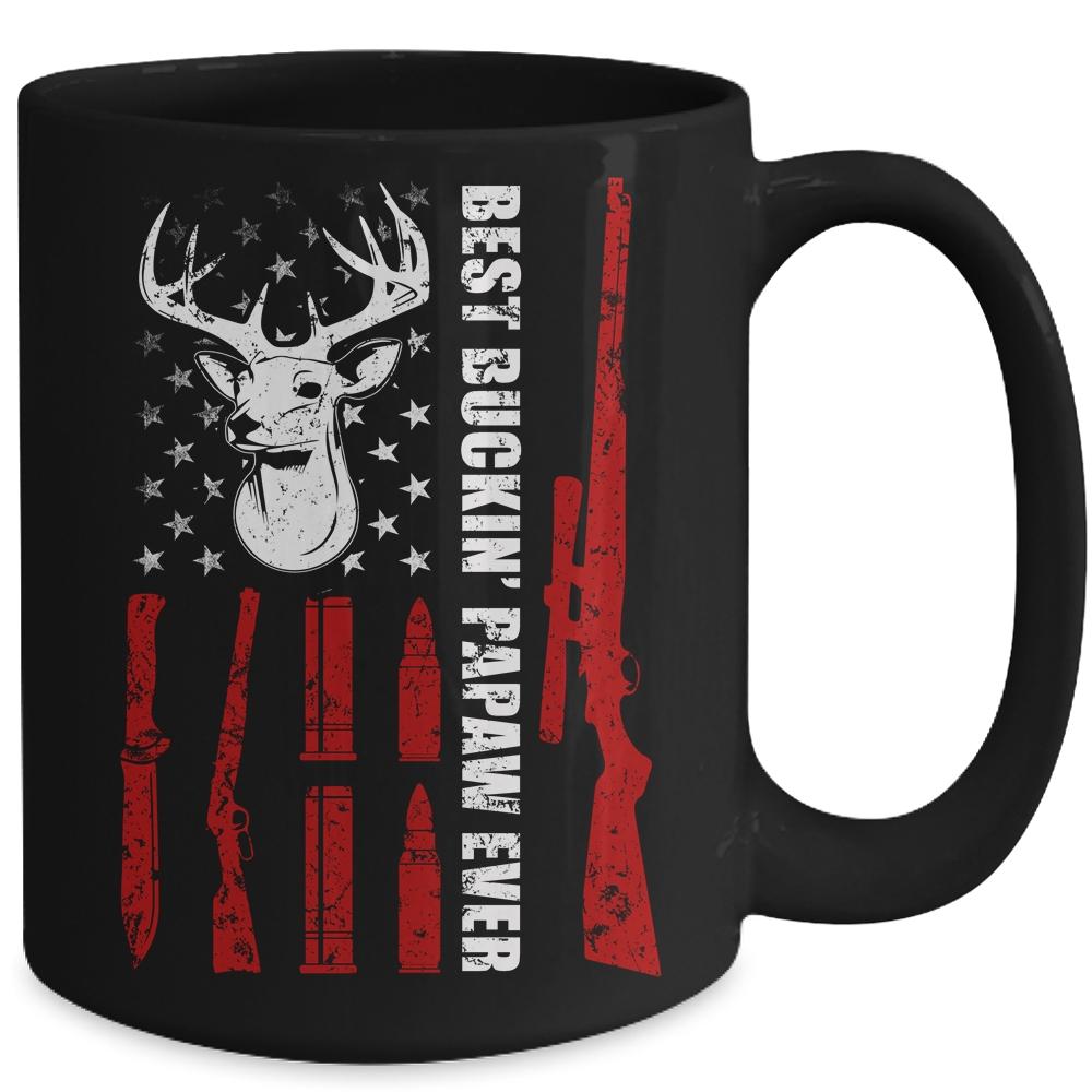 Best Buckin' PaPaw Ever Deer Hunting Papa Fathers Day Mug-Coffee Mug-