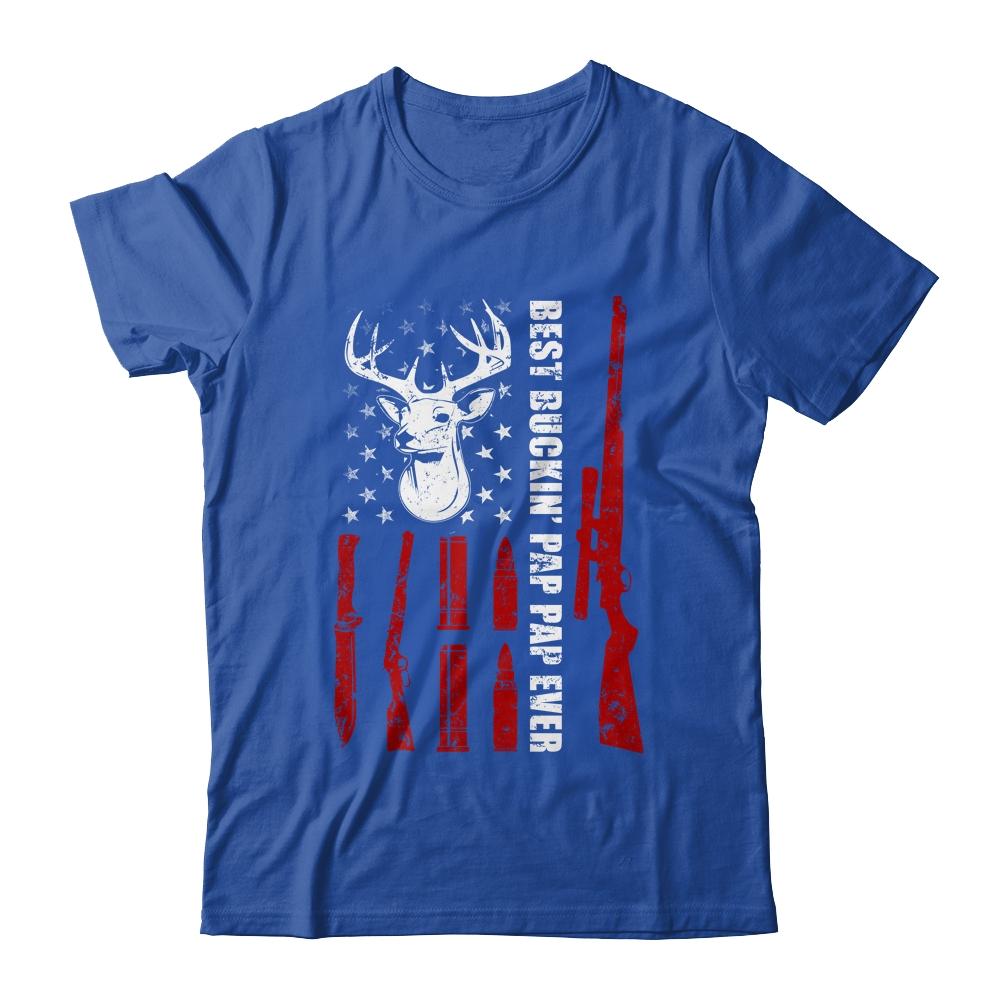Best Buckin' Pap Pap Ever Deer Hunting Papa Fathers Day-T-Shirt & Hoodie-Classic T-Shirt-Royal