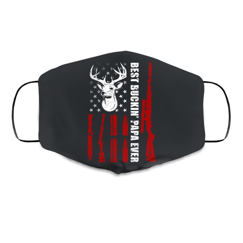 Best Buckin' Papa Ever Deer Hunting Papa Fathers Day Cloth Face Mask