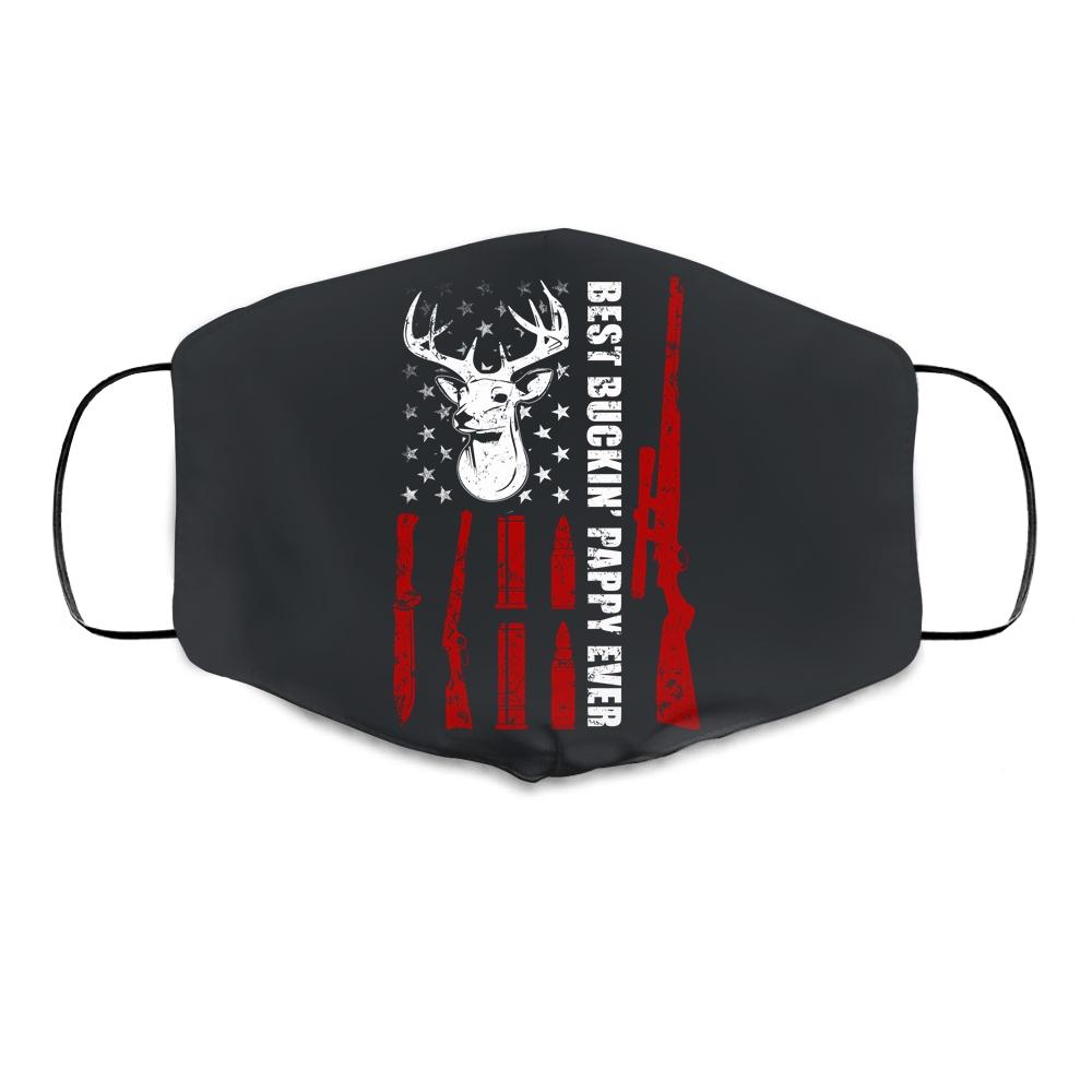 Best Buckin' Pappy Ever Deer Hunting Papa Fathers Day Cloth Face Mask