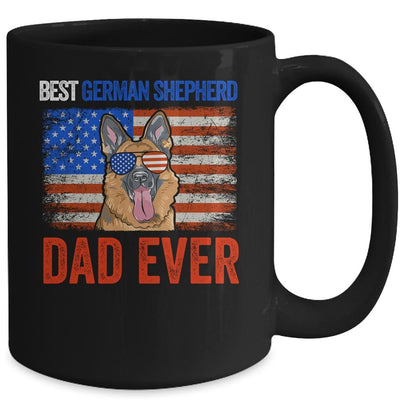 Best German Shepherd Dad Ever American Flag Fathers Day Mug-Coffee Mug-